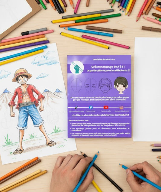 Couverture du guide Crée et dessine ton manga pour ados débutants